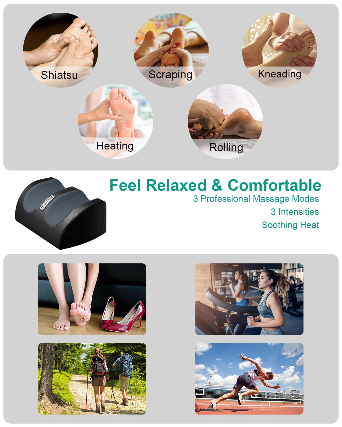 LINGTENG Shiatsu Foot Massager with Heat

