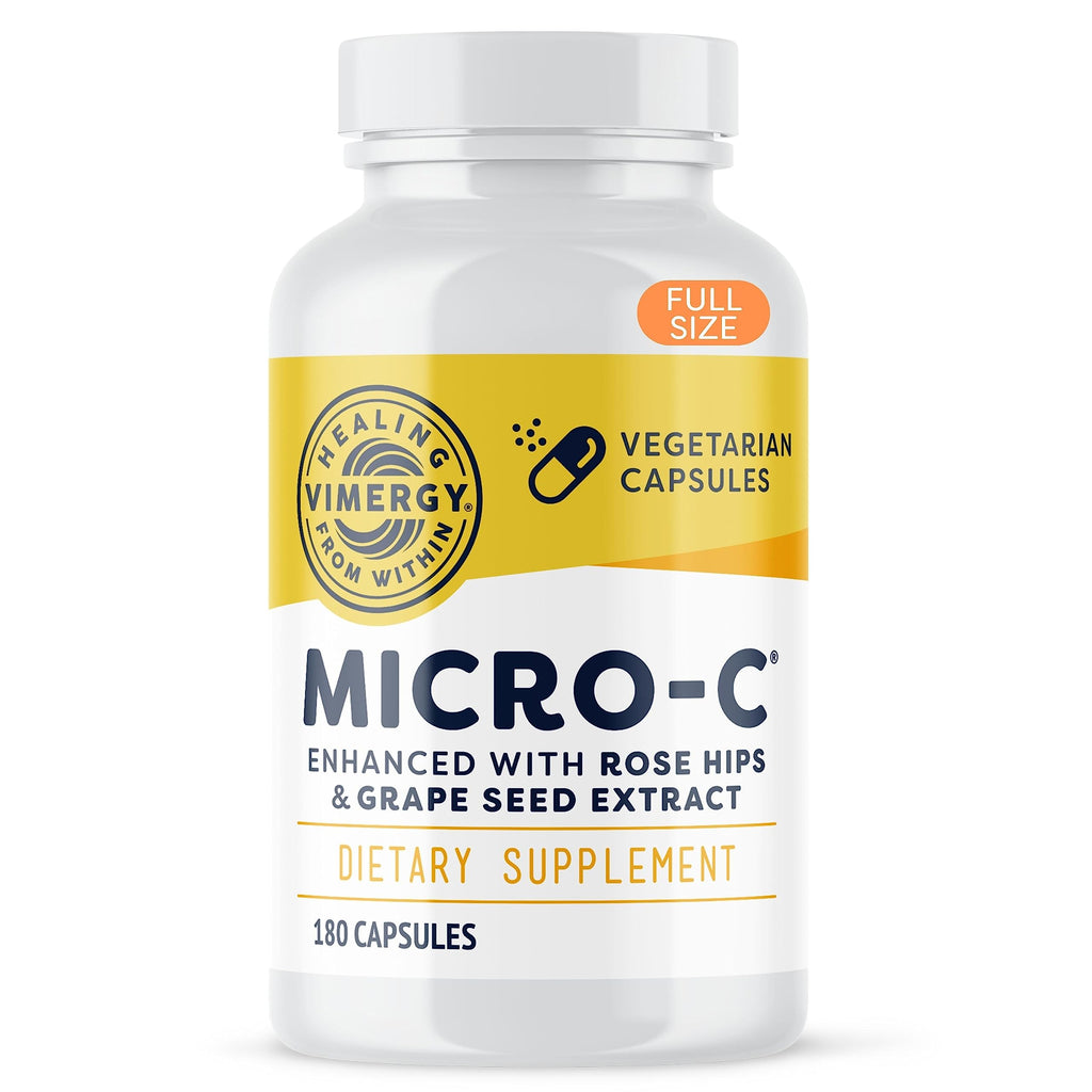 Vimergy Micro-C Vitamin C Capsules 500 mg for Immune Support & Collagen, Kosher Vegan Gluten-Free