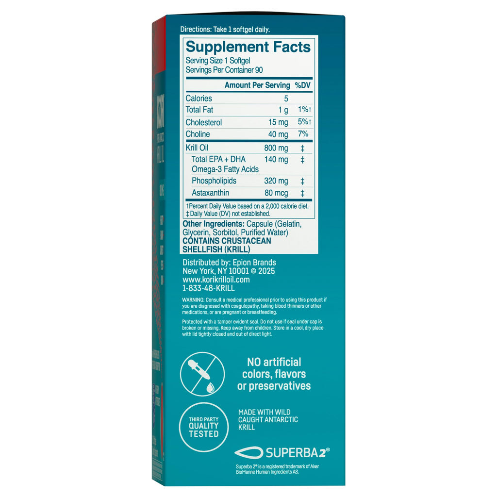 Kori Krill Omega-3 Softgels | Phospholipid Absorption

