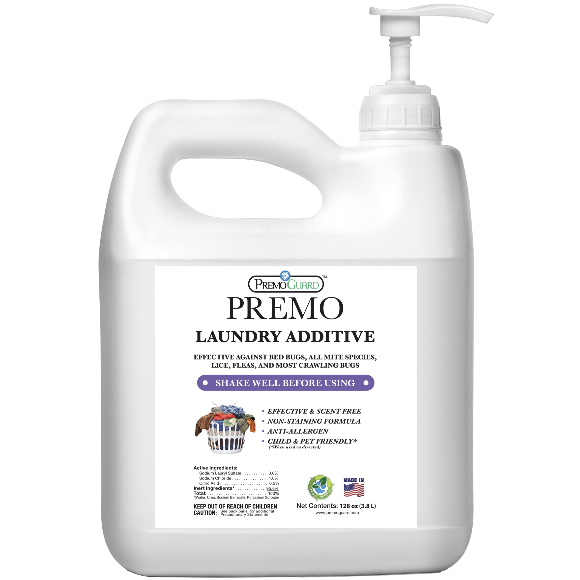 Premo Guard Bed Bug & Mite Laundry Additive – Natural Non-Toxic Treatment