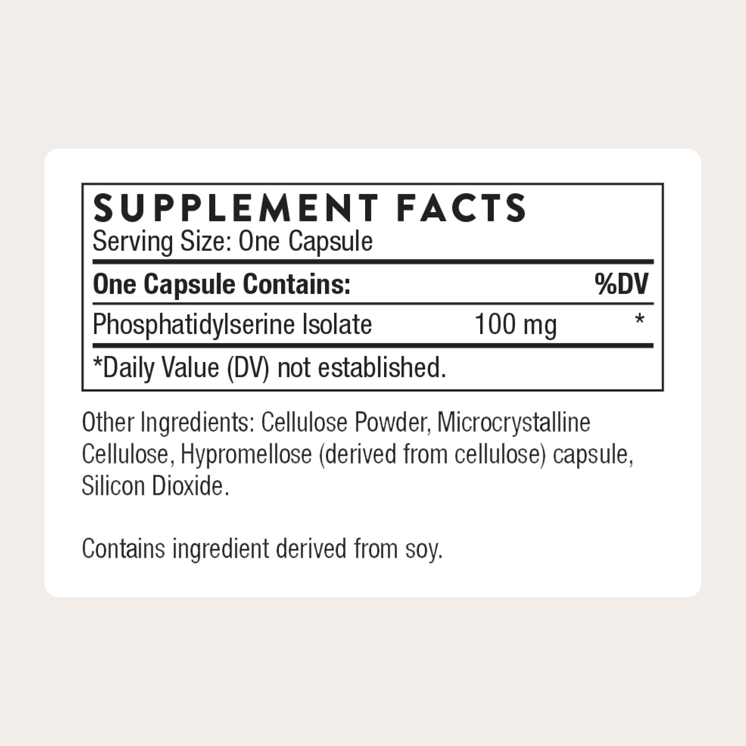 Thorne Phosphatidylserine Brain Health Supplement

