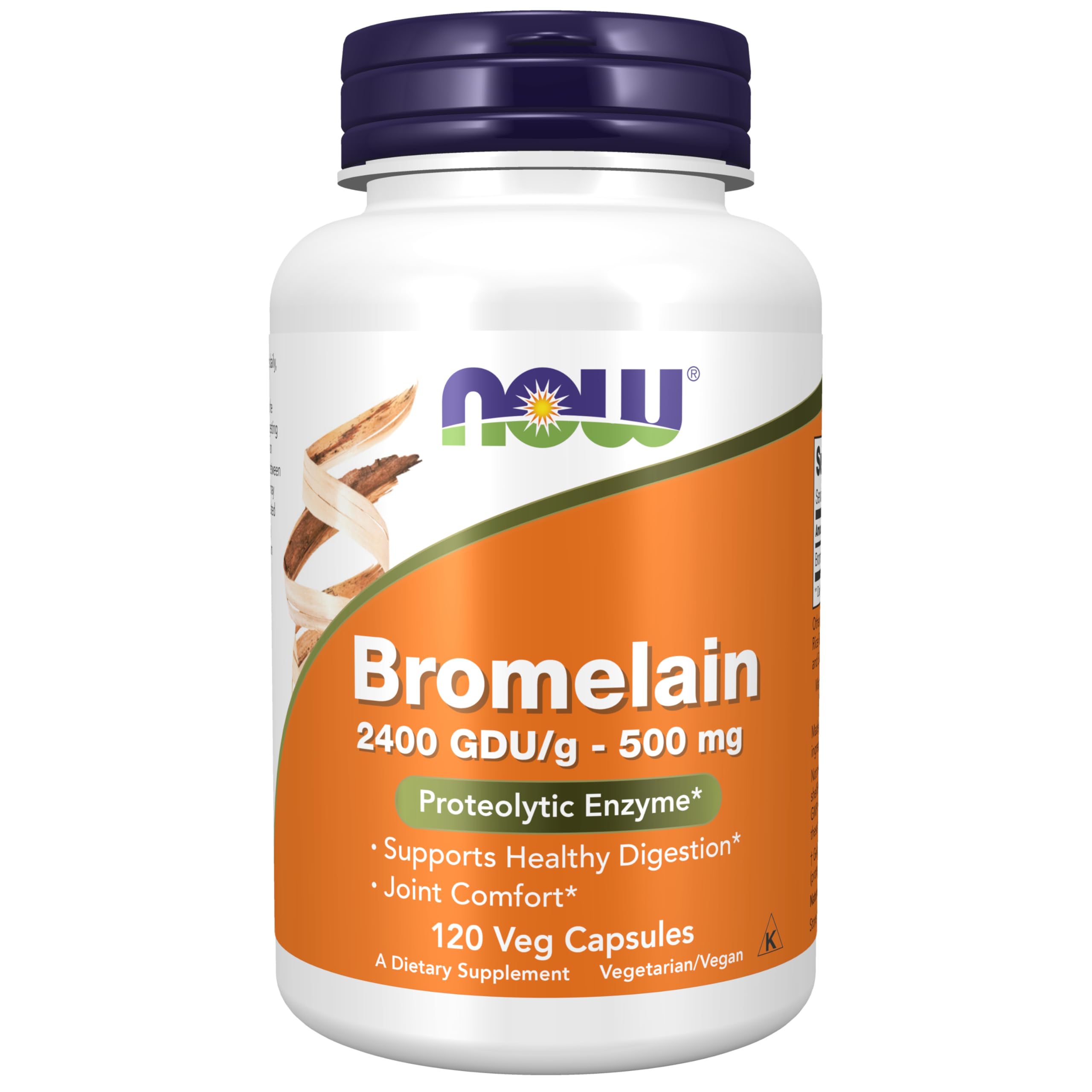 NOW Foods Bromelain 2400 GDU/g 500 mg Digestive Support

