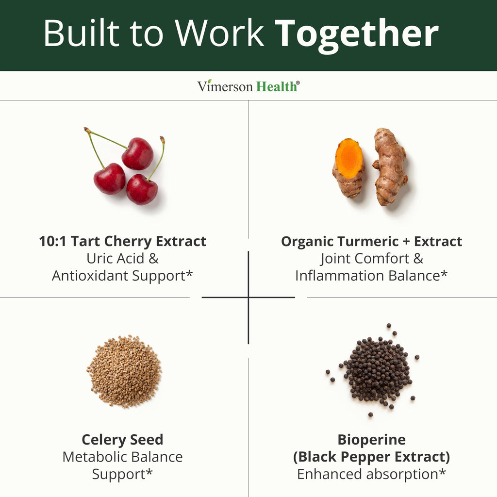 Tart Cherry Capsules for Joint Comfort & Uric Acid Support

