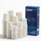 MOUMOULIFE Disposable Paper Cups – Leak-Proof & Recyclable