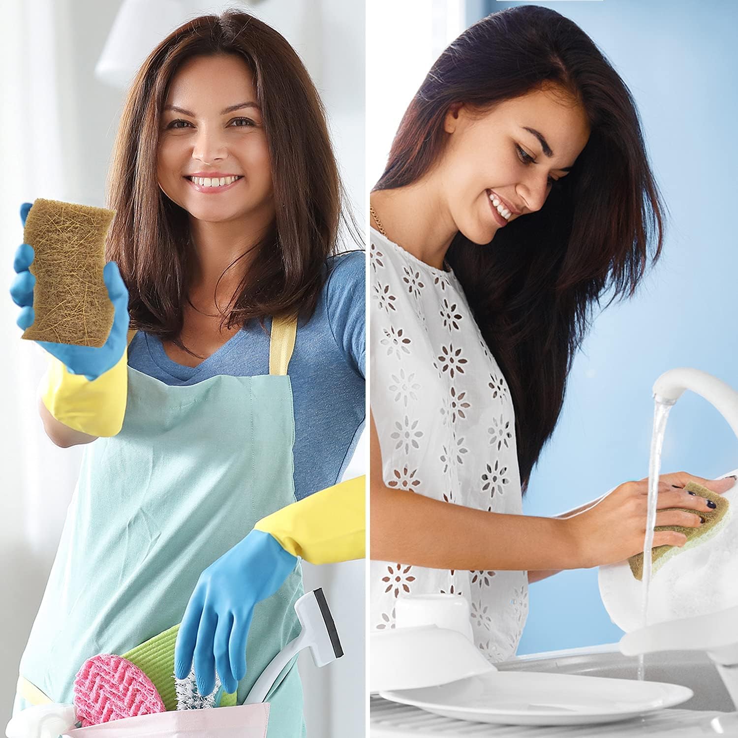 AIRNEX Natural Kitchen Sponges - Biodegradable Cellulose

