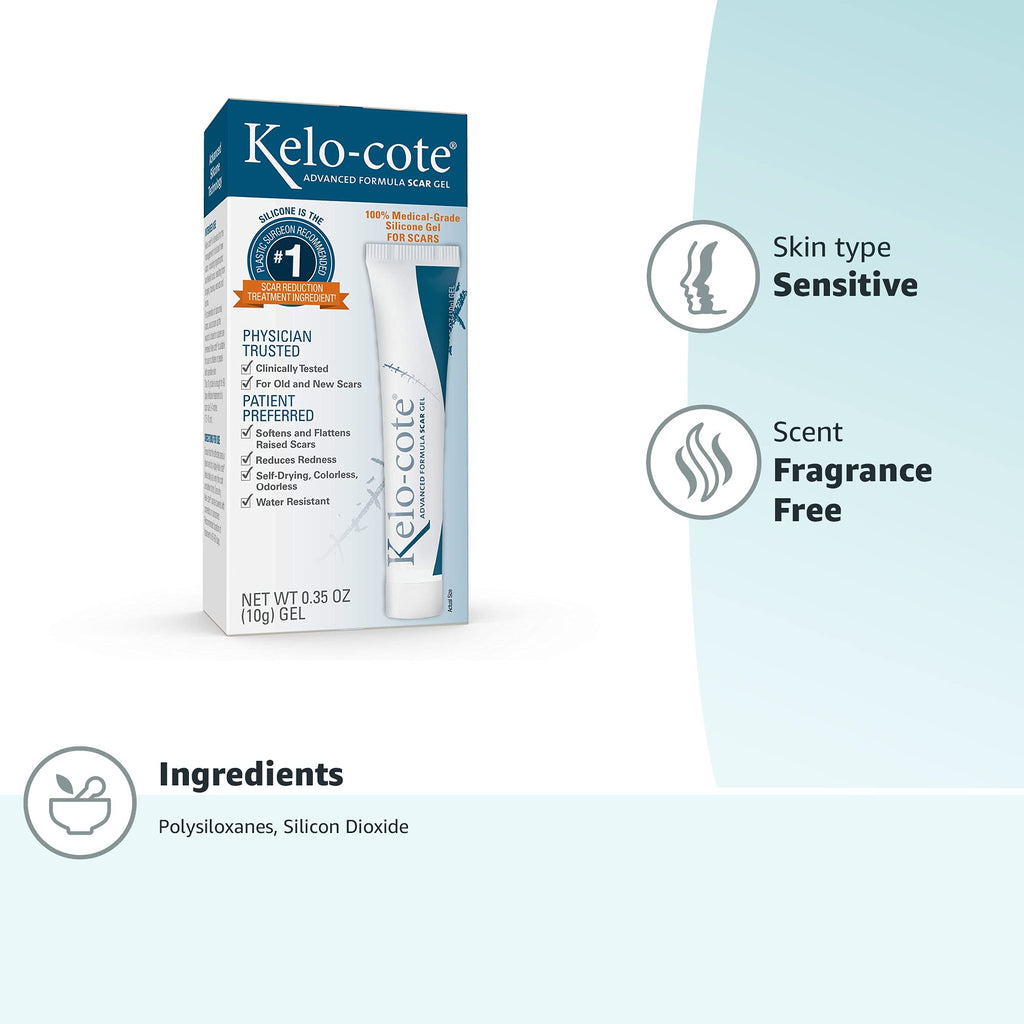 Kelo-cote Advanced Formula Scar Gel-Silicone Scar Treatment


