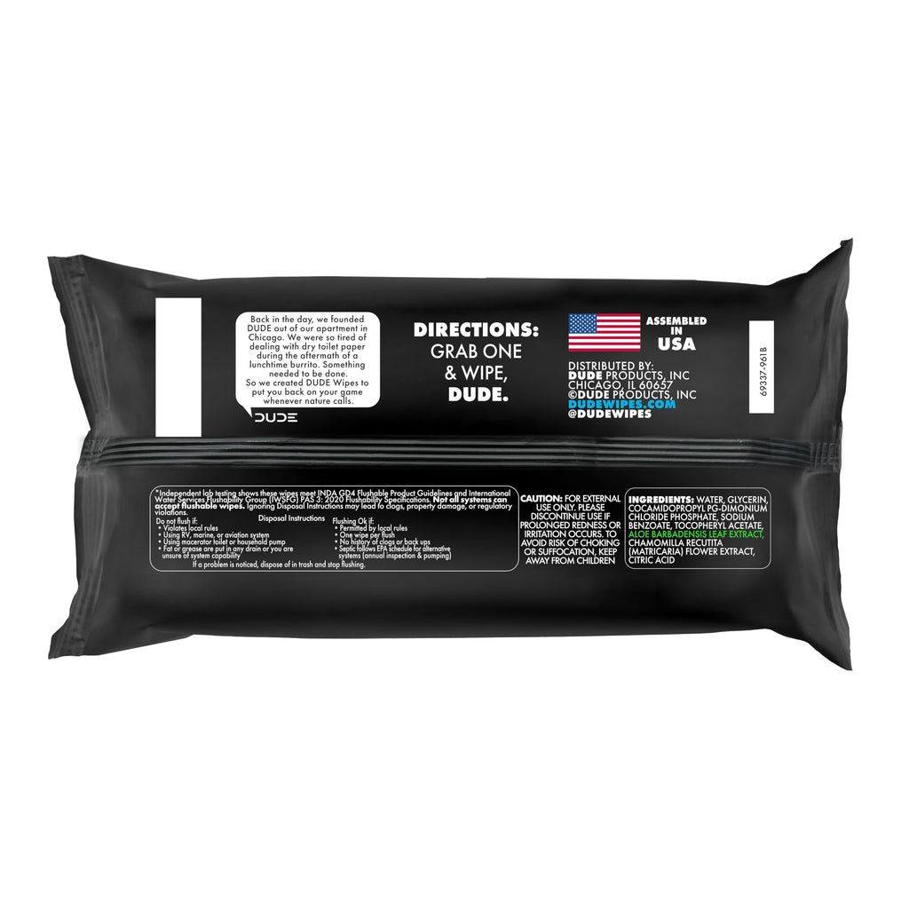 DUDE Wipes Flushable Extra-Large Wet Wipes

