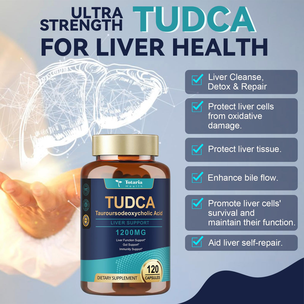 Totaria TUDCA Liver Support | Vegan Bile Salt Supplement


