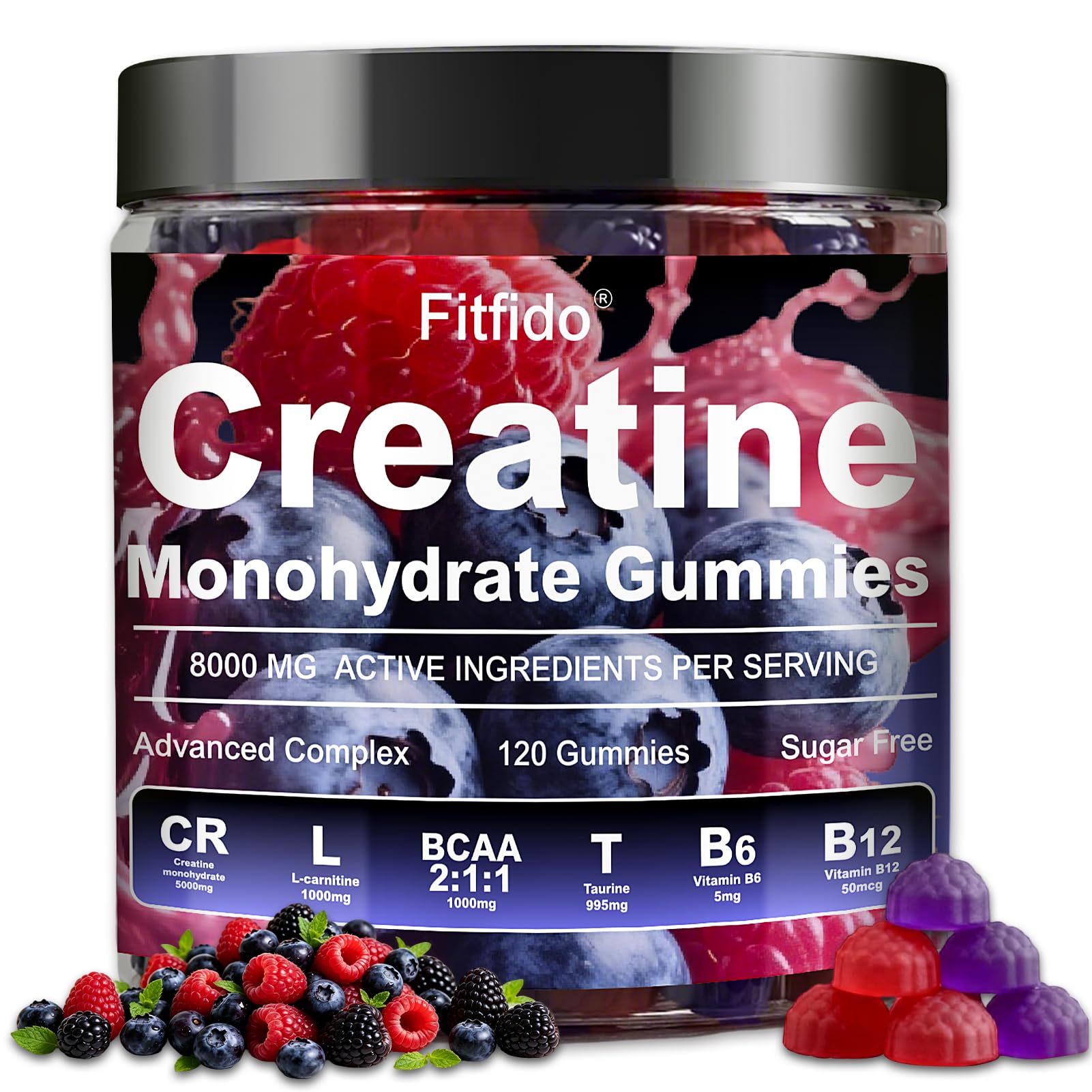 Fitfido Creatine Monohydrate Gummies | Muscle Support

