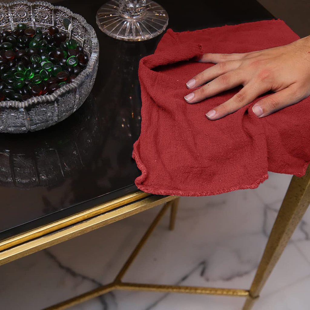 Avalon Cotton Shop Towels – Absorbent Cleaning Rags

