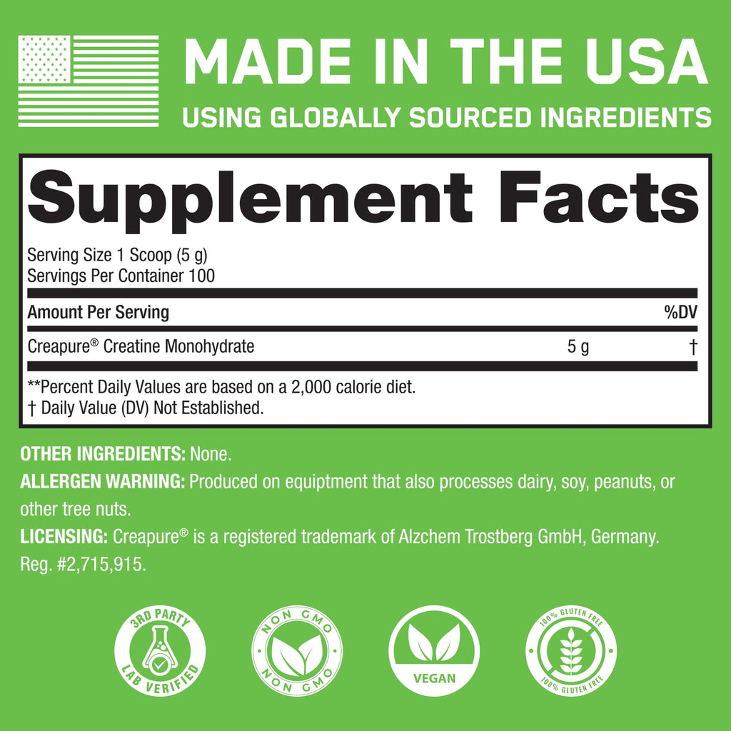 Creapure Creatine Monohydrate Powder by SteelFit

