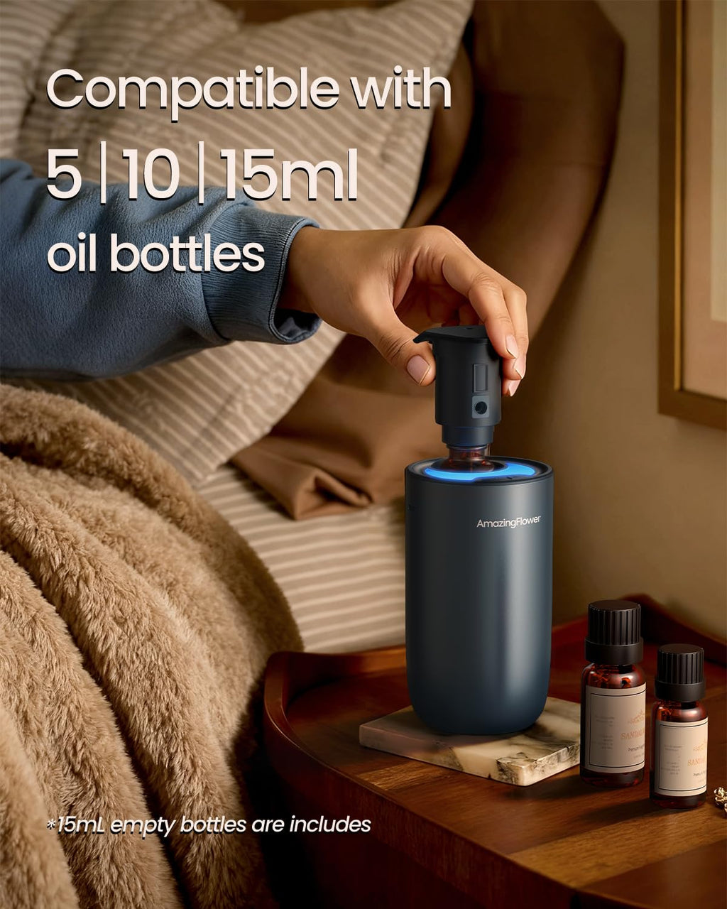 Waterless Essential Oil Diffuser for Car & Home

