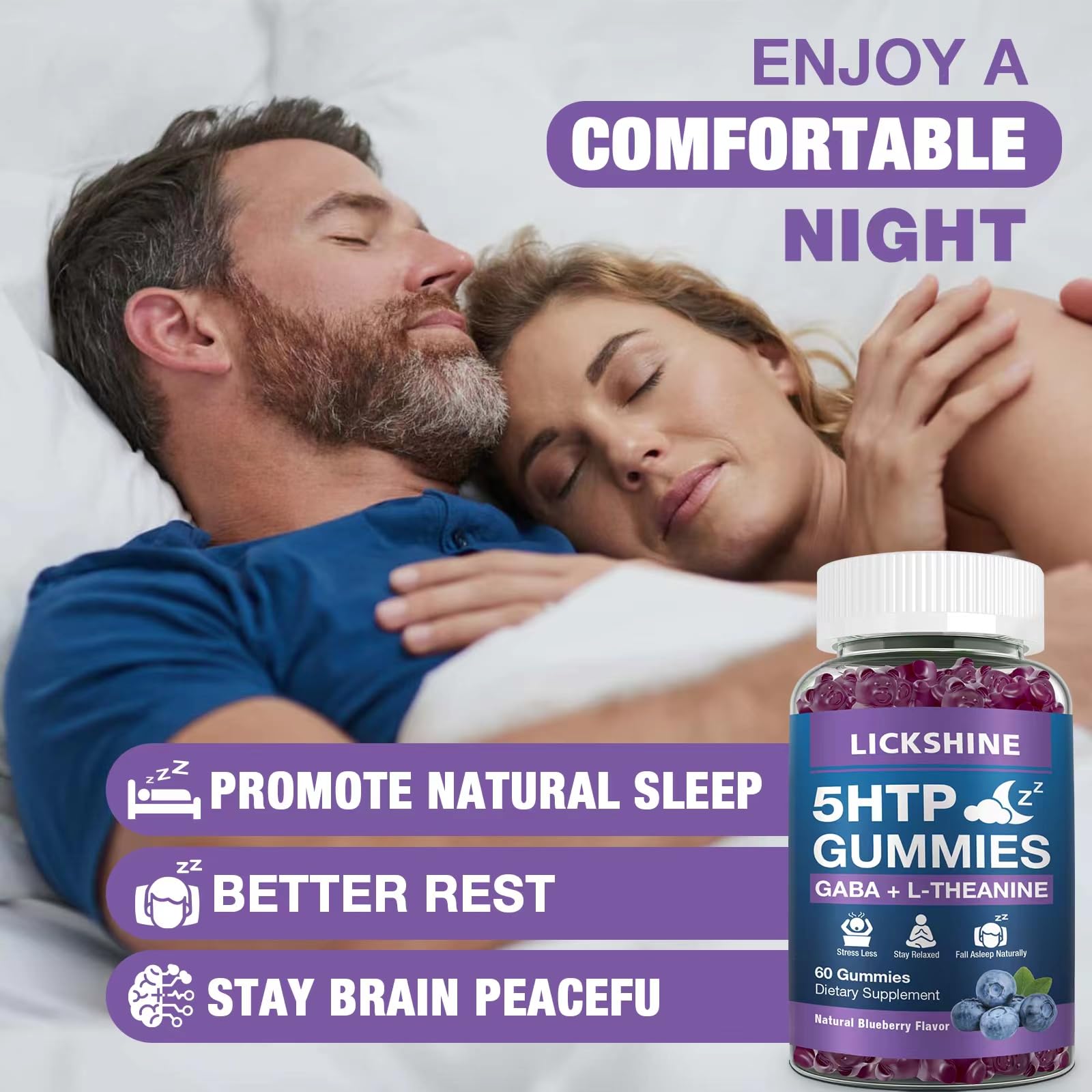 Lickshine Sleep Support Gummies | Restful Sleep

