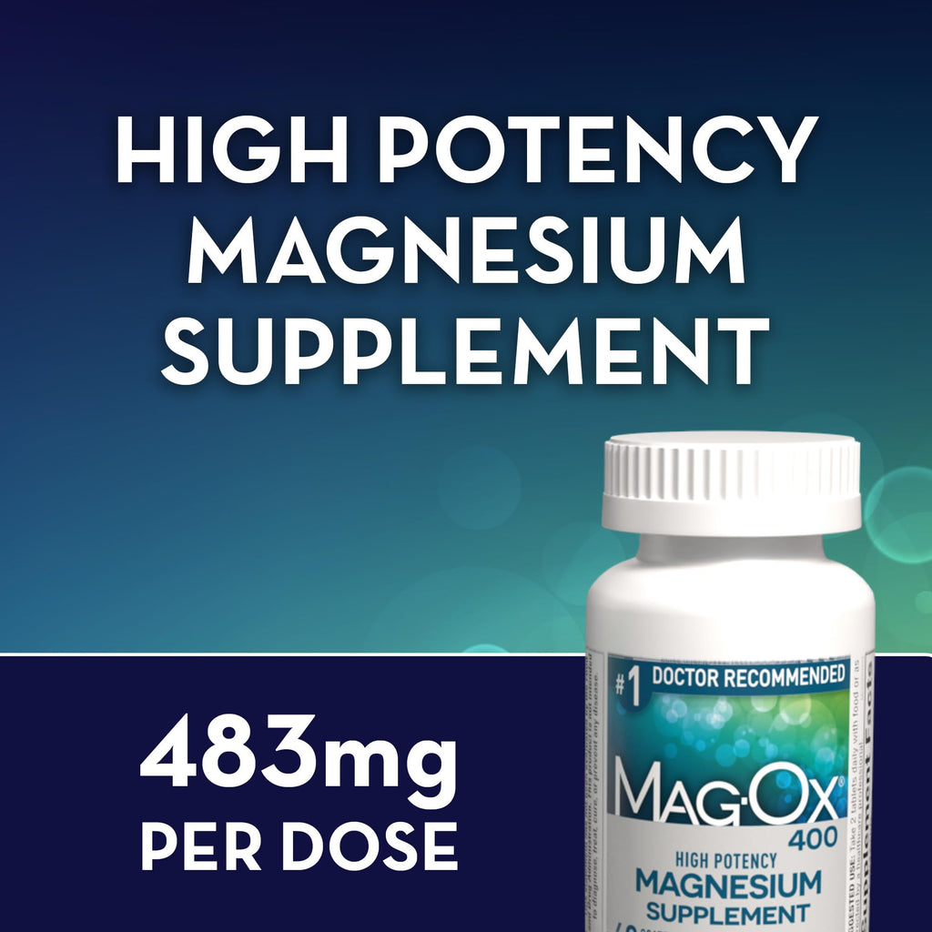Mag-Ox Magnesium Oxide Supplement – 482 mg per Dose

