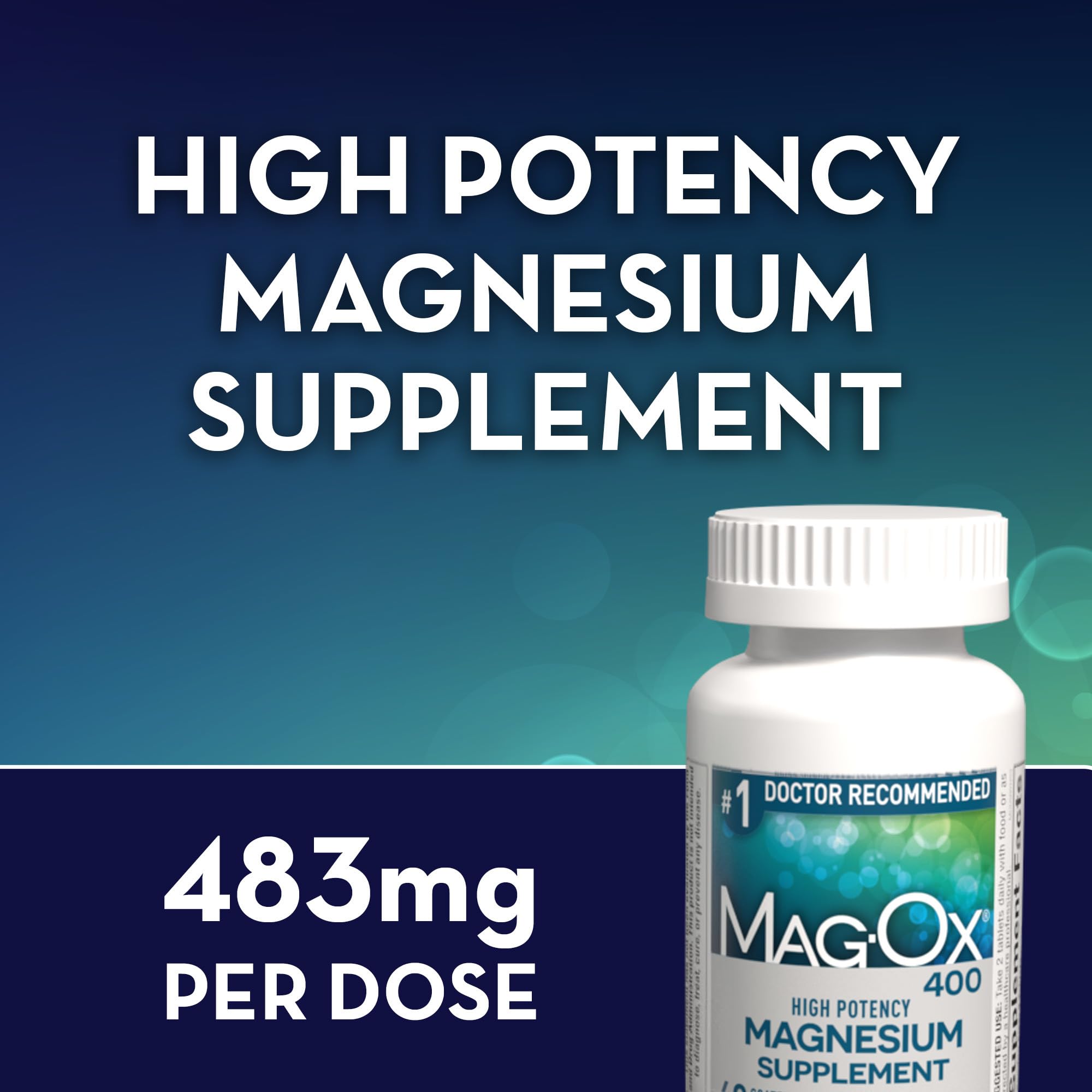 Mag-Ox Magnesium Oxide Supplement – 482 mg per Dose

