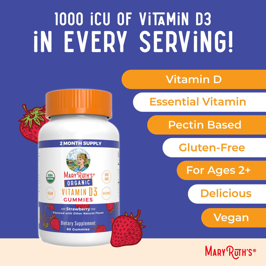 MaryRuth's Vitamin D3 Gummies for Immune & Bone Health

