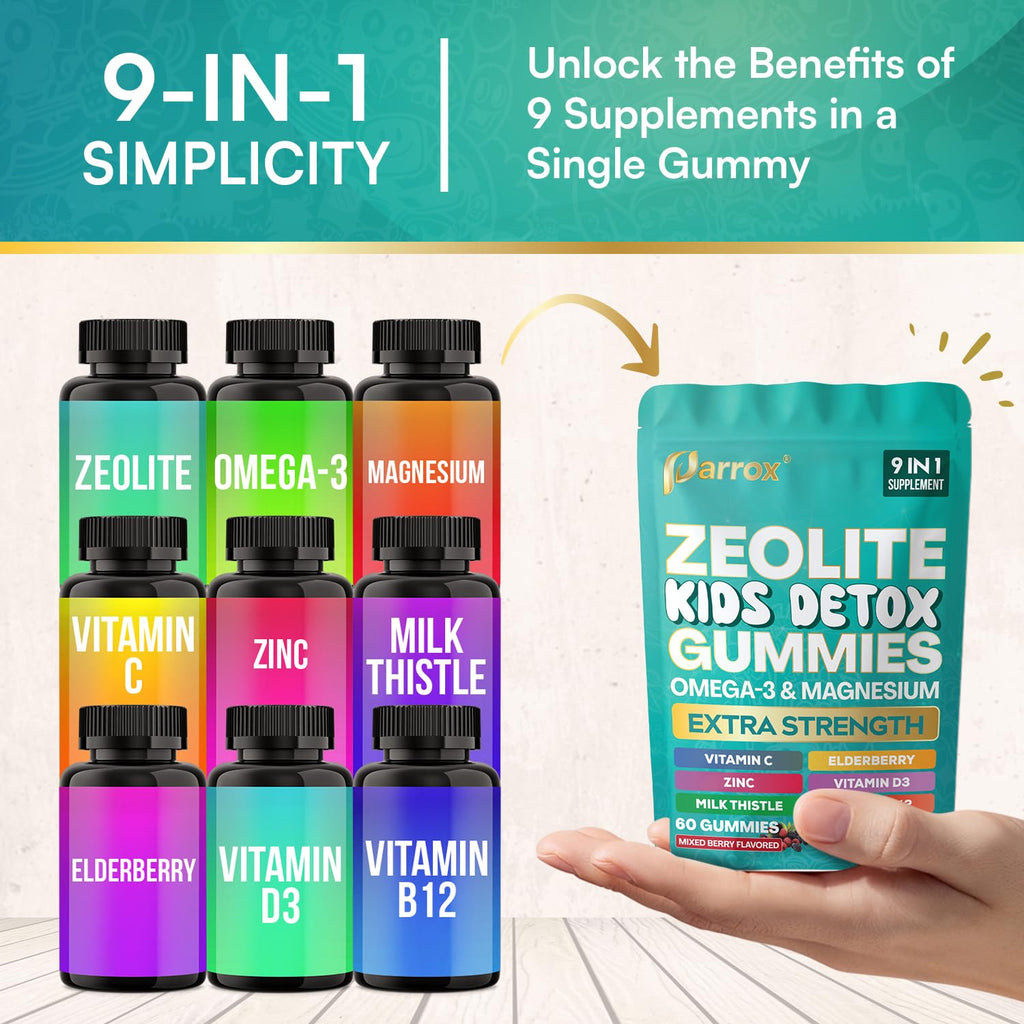 Parrox Zeolite Kids Detox Gummies for Daily Wellness

