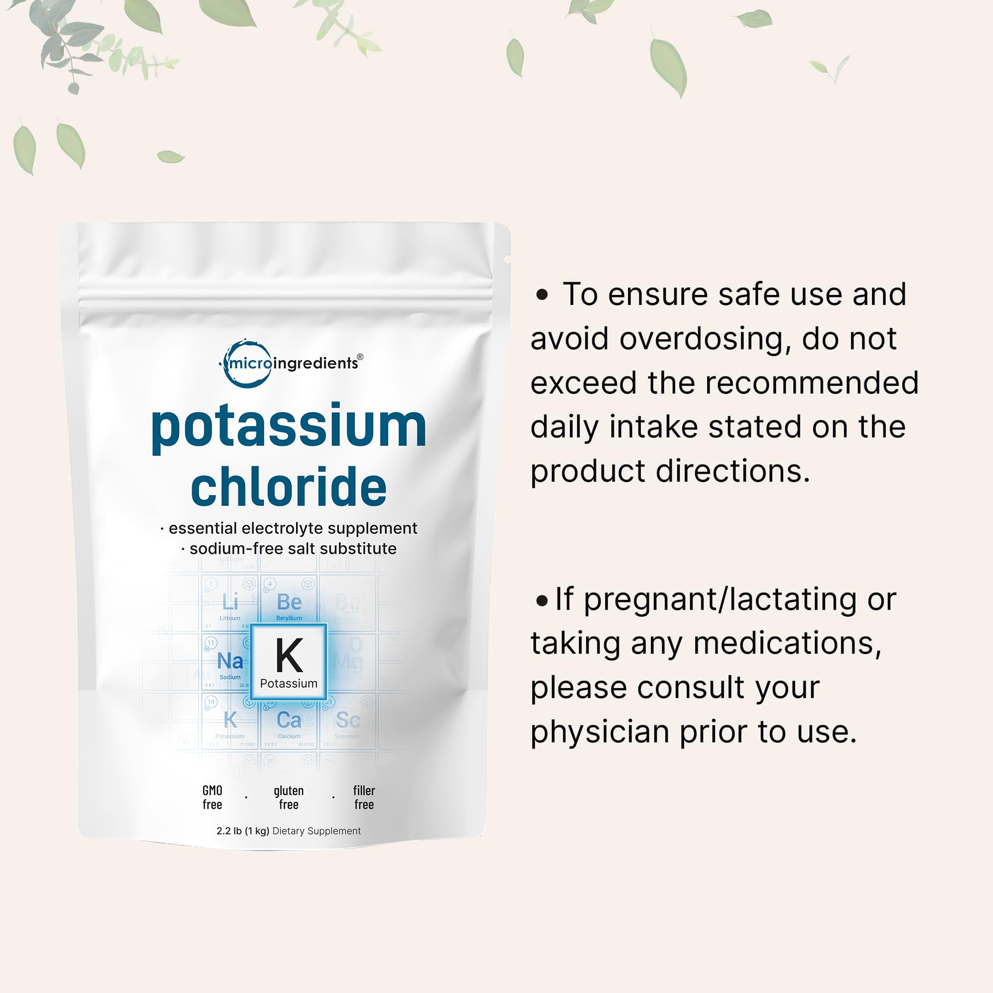 Potassium Chloride Powder Electrolyte Supplement

