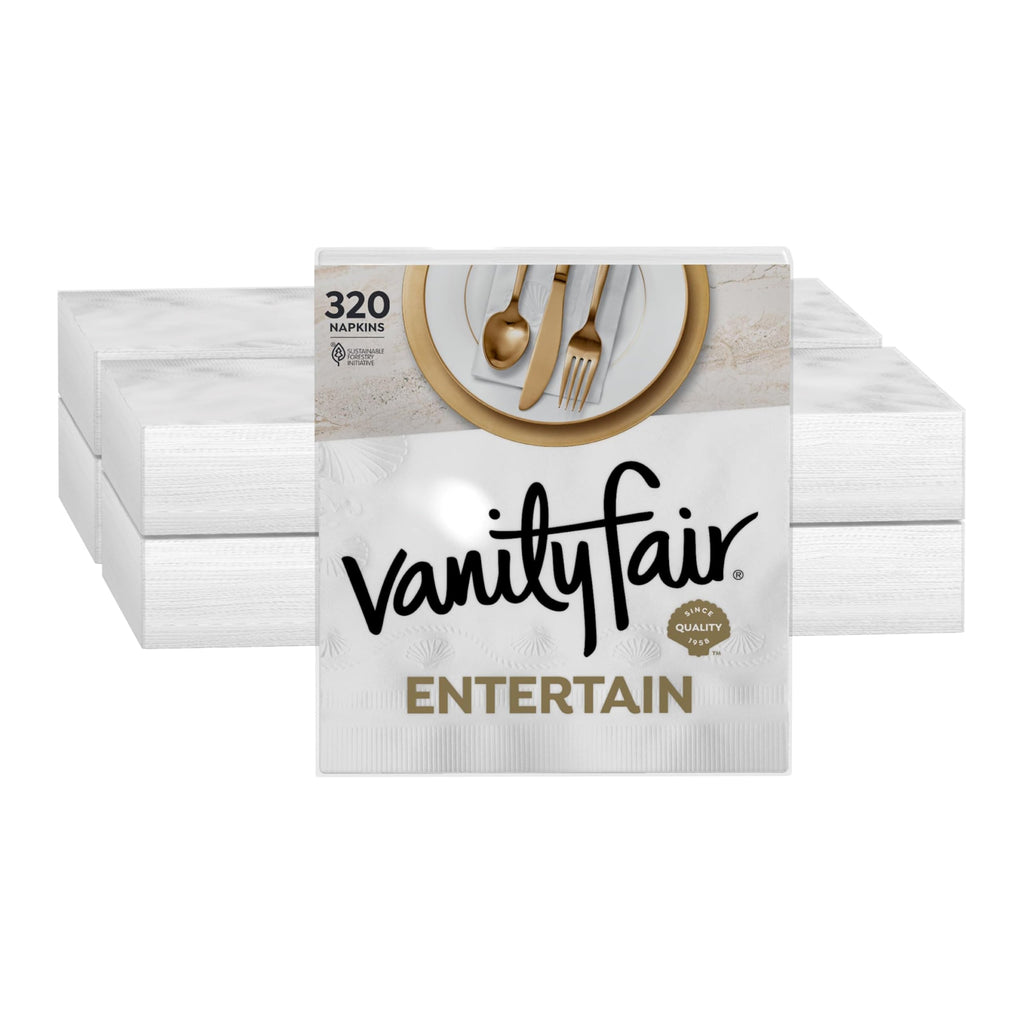 Vanity Fair Entertain Paper Napkins - 3-Ply Cloth-Like

