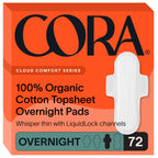 Cora Organic Cotton Topsheet Pads | Overnight Protection

