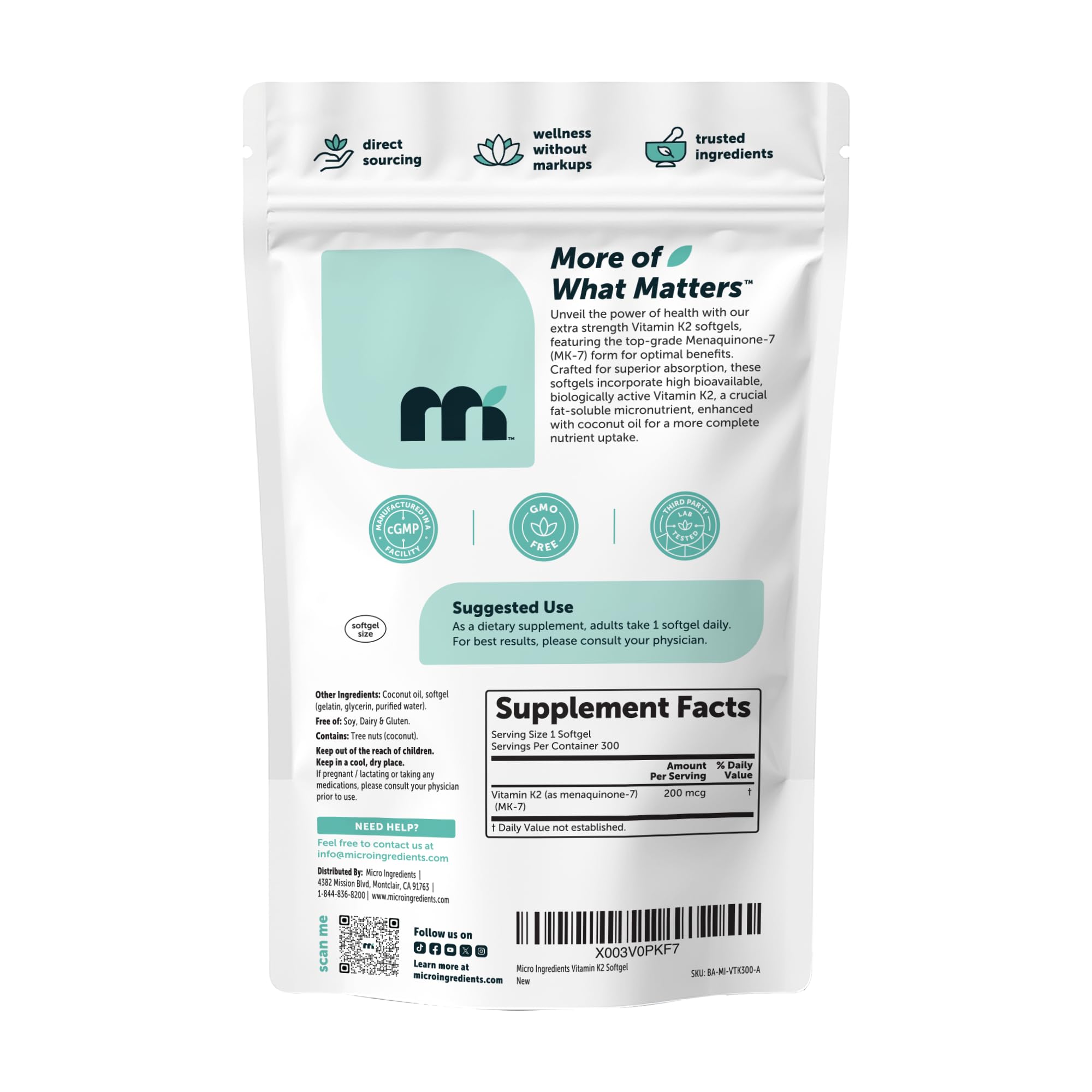Vitamin K2 Supplement by Micro Ingredients

