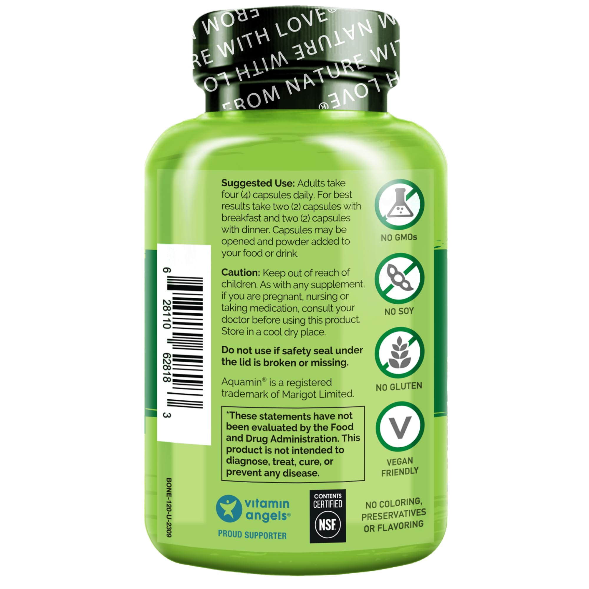 Naturelo Calcium Magnesium Zinc with D3 K2 Vitamin C

