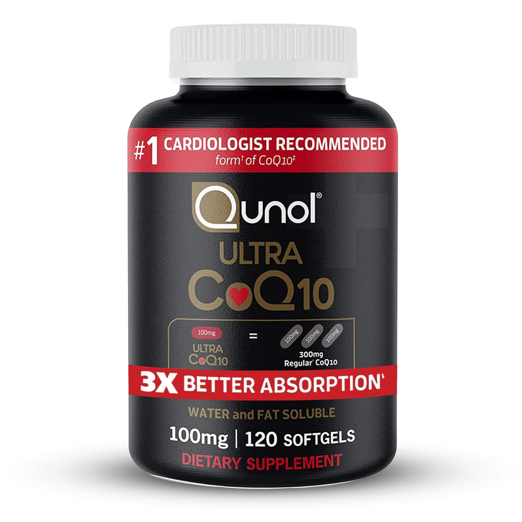 Qunol Ultra CoQ10 Softgels Water- and Fat-Soluble Antioxidant


