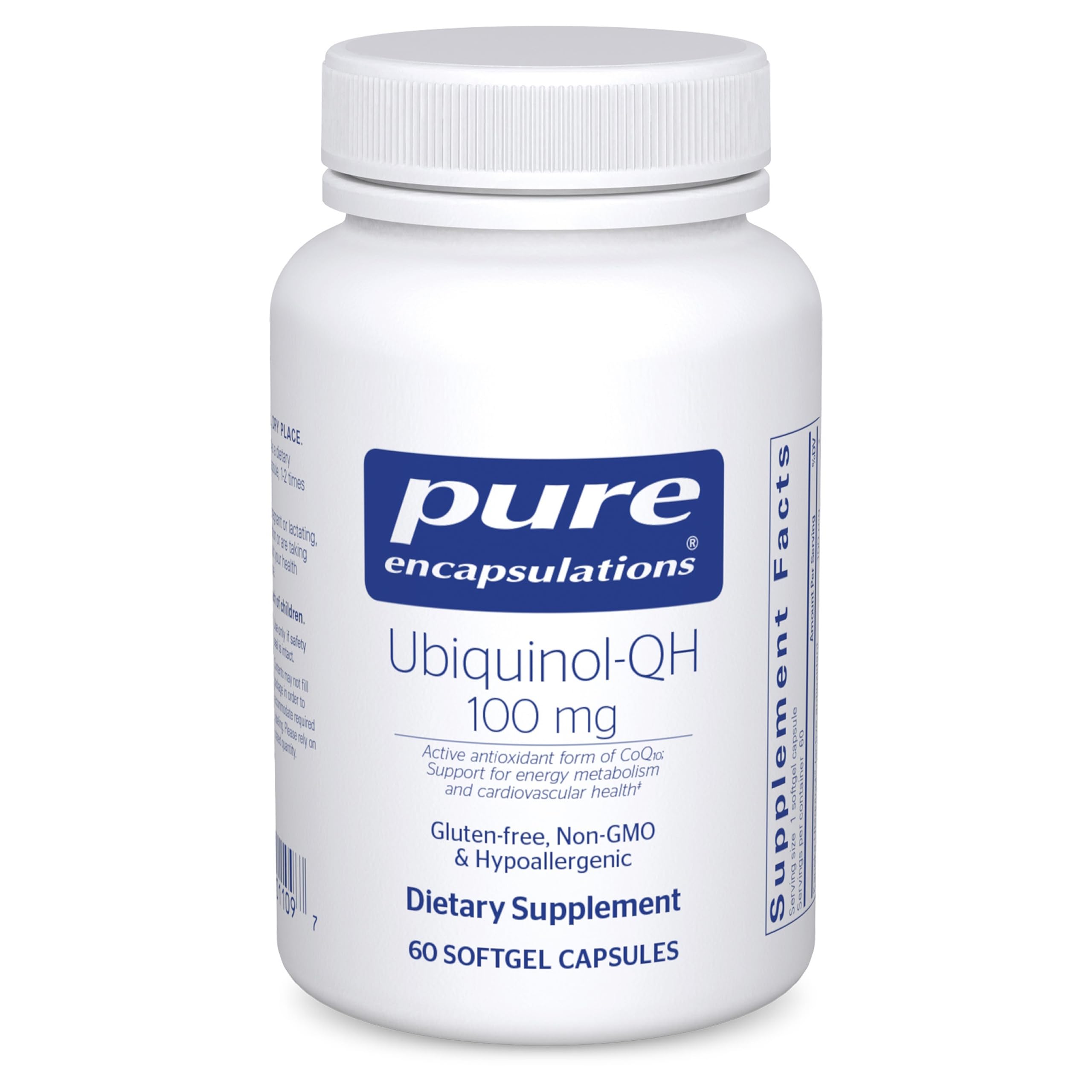 Pure Encapsulations Ubiquinol-QH CoQ10 Supplement

