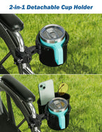 JOYTUTUS Wheelchair Cup Holder 2-in-1 with Storage

