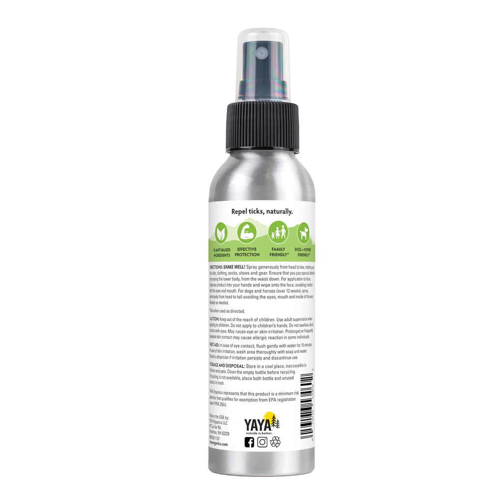 Tick Repellent Spray by Yaya Organics - DEET-Free

