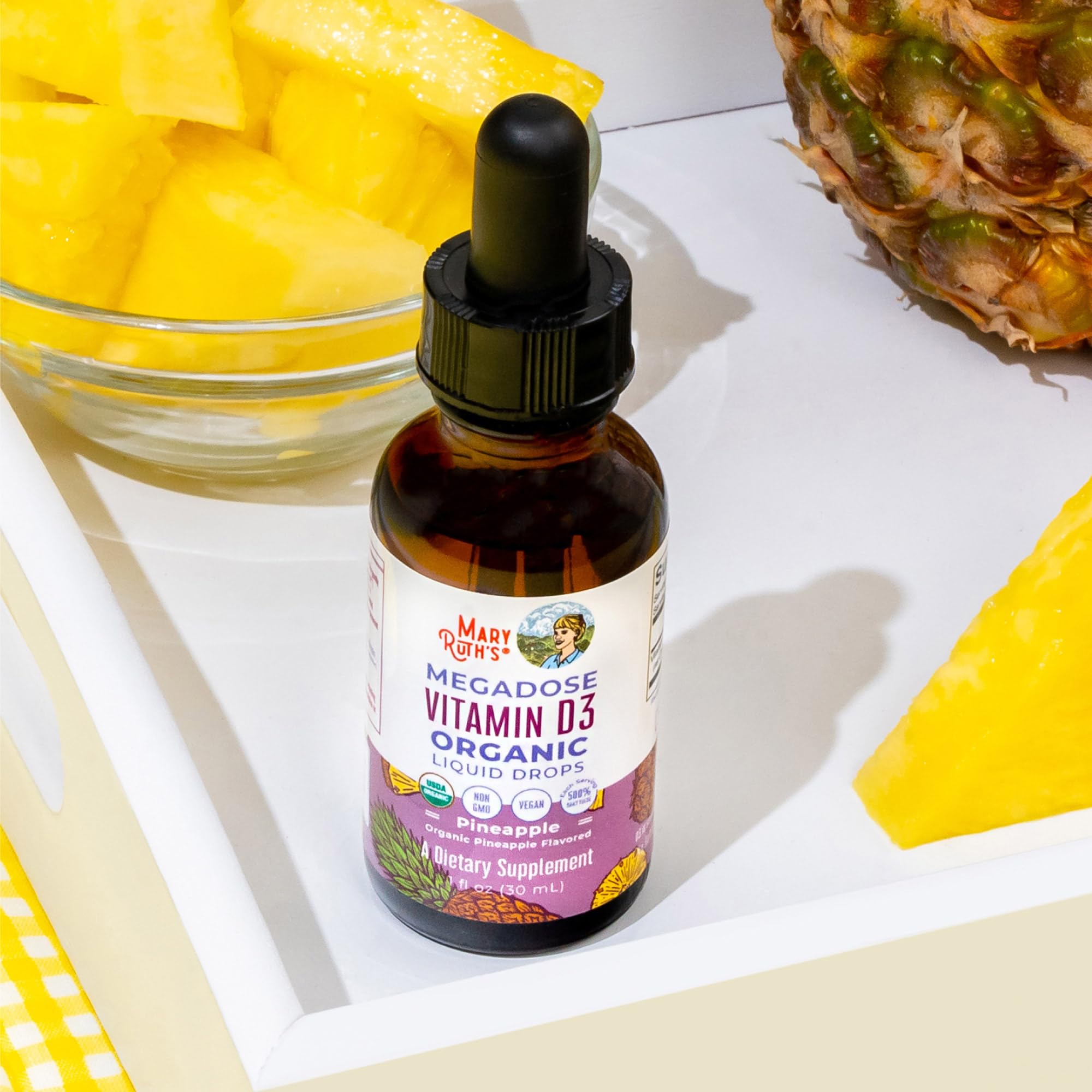 MaryRuth's Vitamin D3 Liquid Drops Megadose - Vegan Non-GMO

