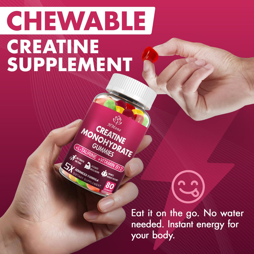 Creatine Monohydrate Gummies 5g per Serving - Muscle Support

