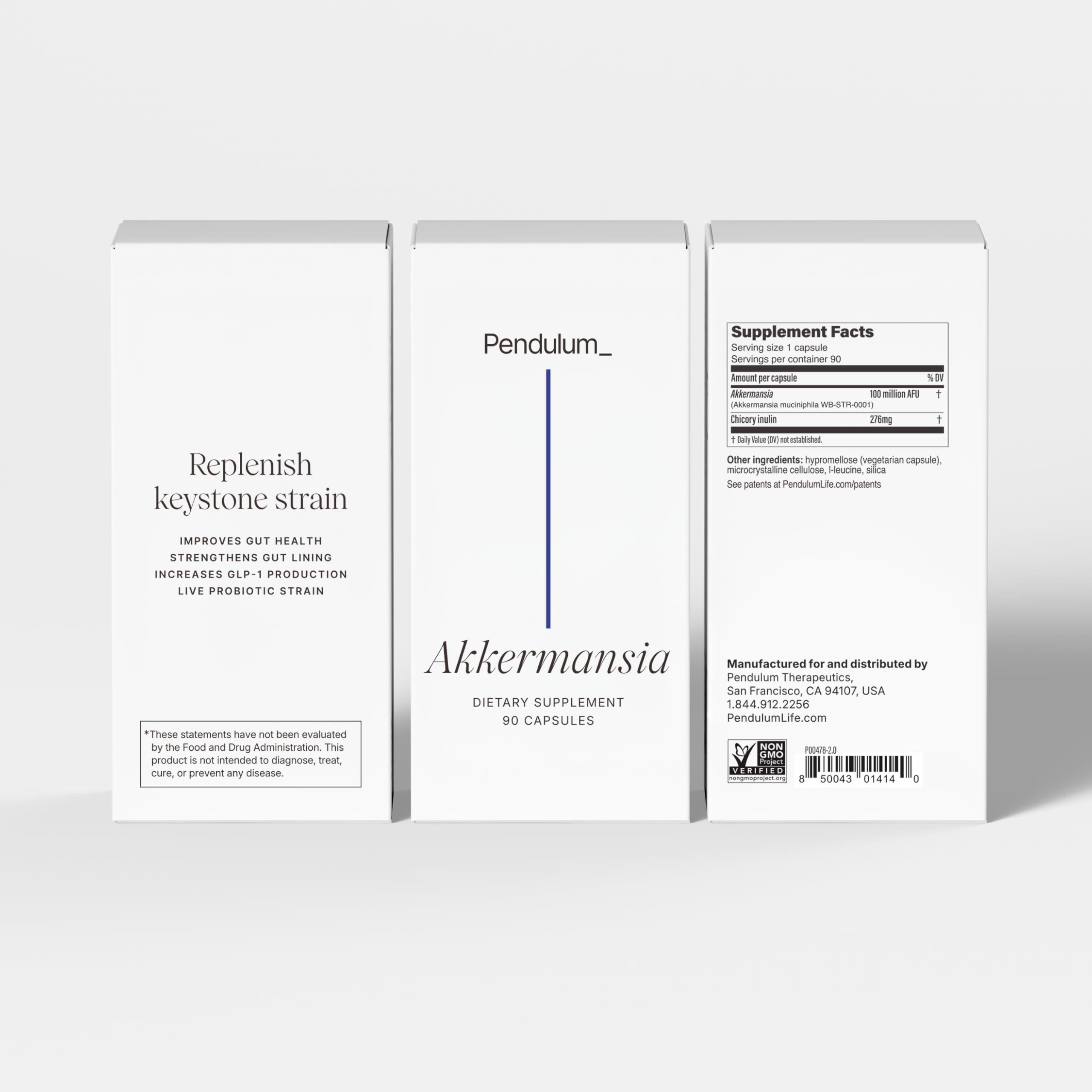 Pendulum Akkermansia Probiotic with Prebiotic Fiber

