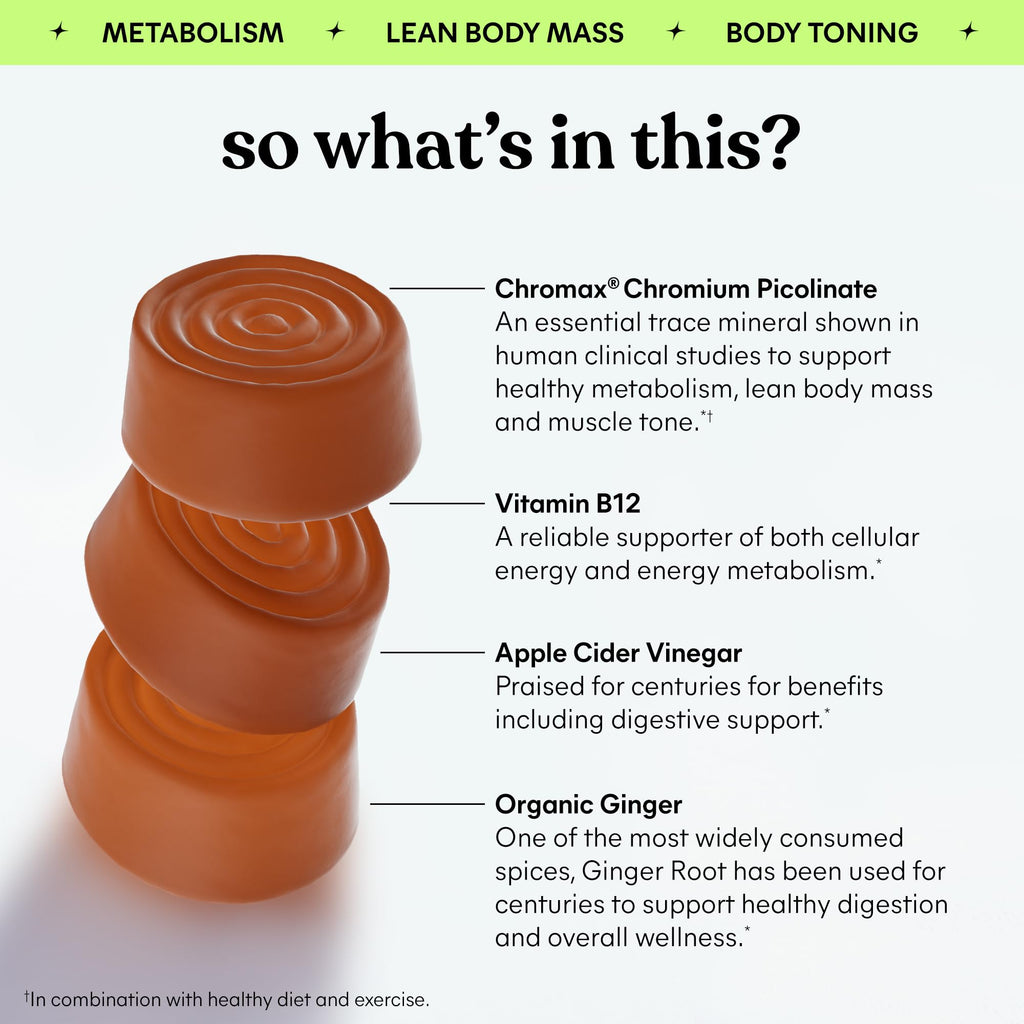 Lemme Tone Metabolism Gummies with Chromium Picolinate & B12

