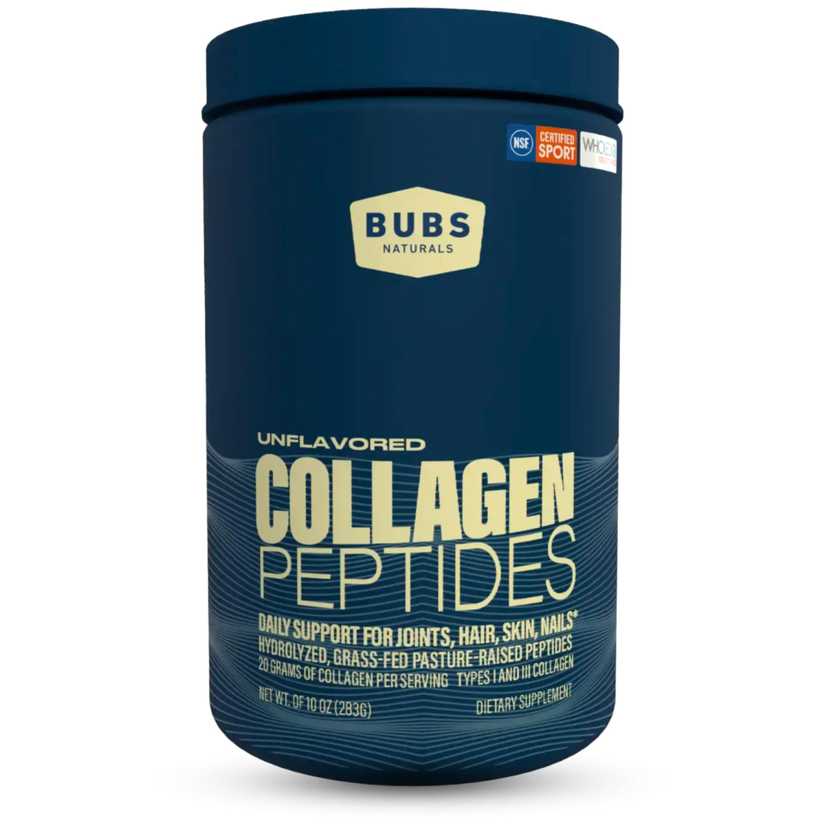 BUBS Naturals Collagen Peptides Powder Unflavored Grass-Fed