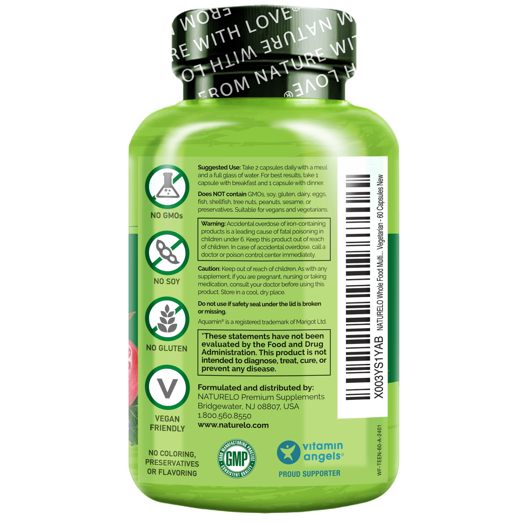 NATURELO Teen Multivitamin for Girls & Boys | Plant-Based

