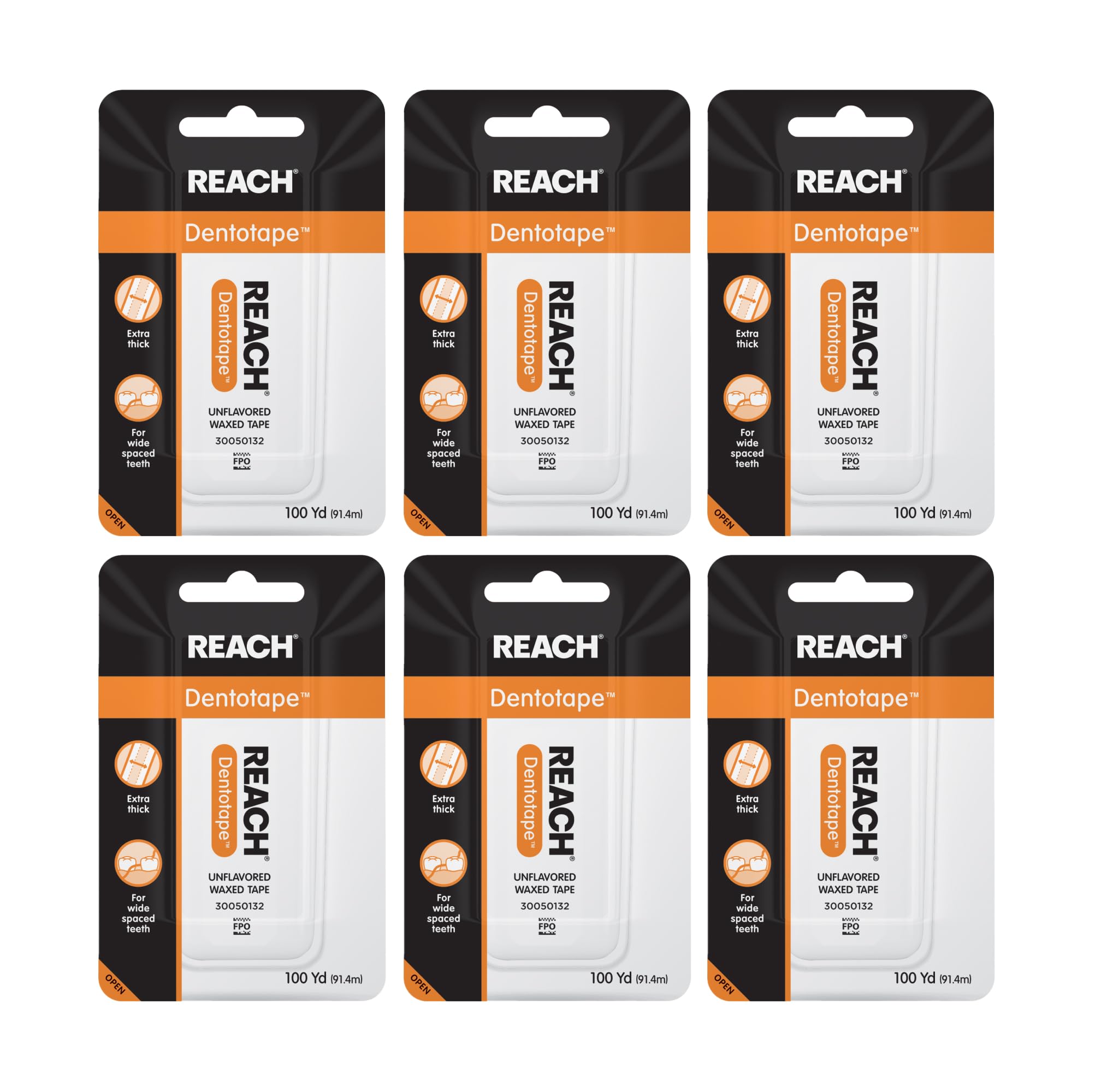 Reach Dentotape Waxed Dental Floss Tape

