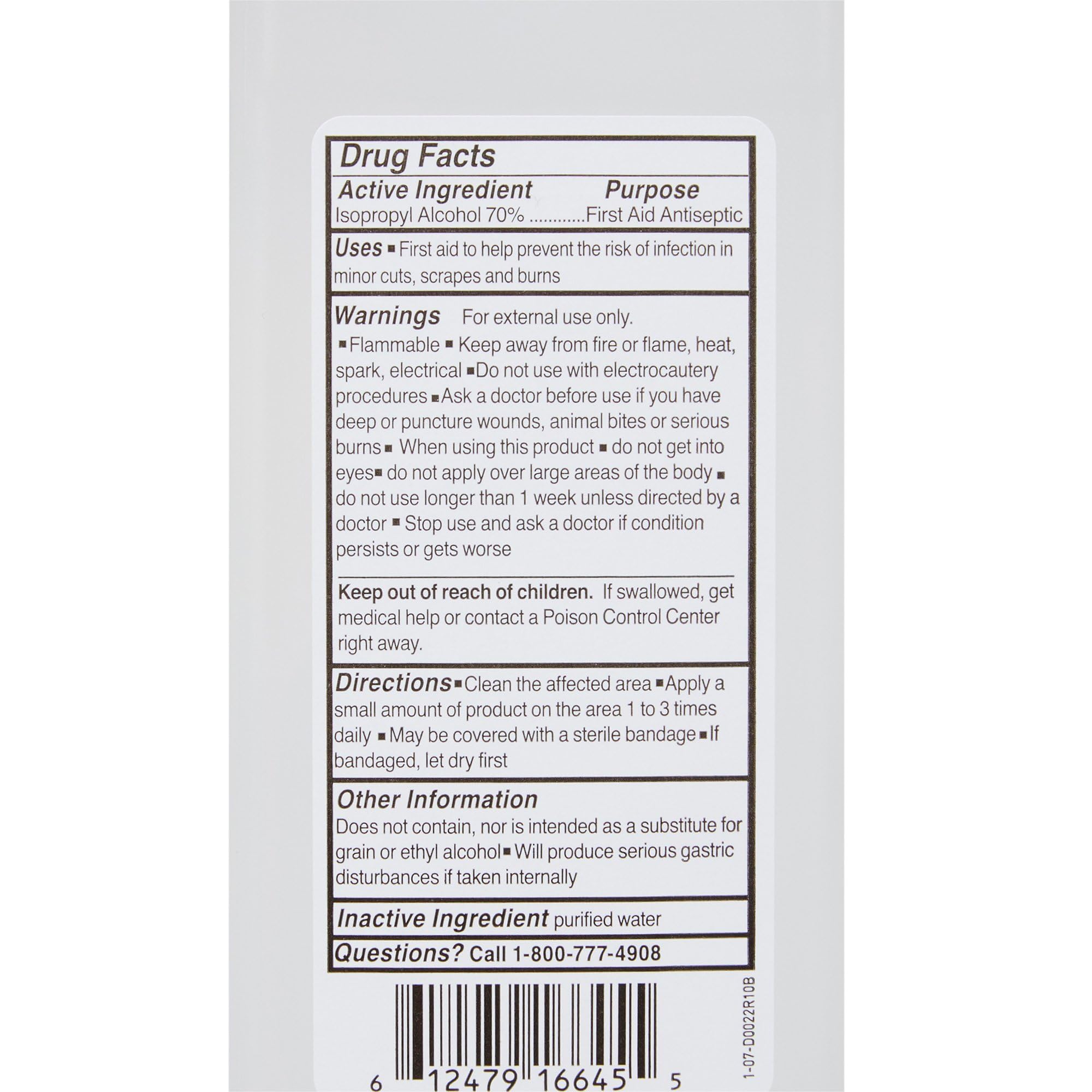 McKesson 70% Isopropyl Alcohol USP - First Aid Antiseptic

