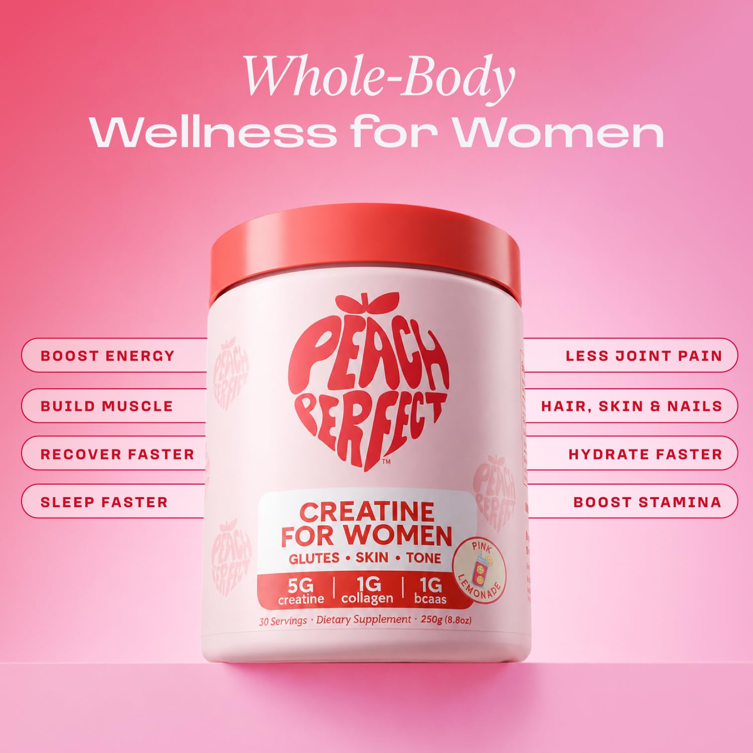 Women’s Creatine Monohydrate Powder with BCAA & Collagen

