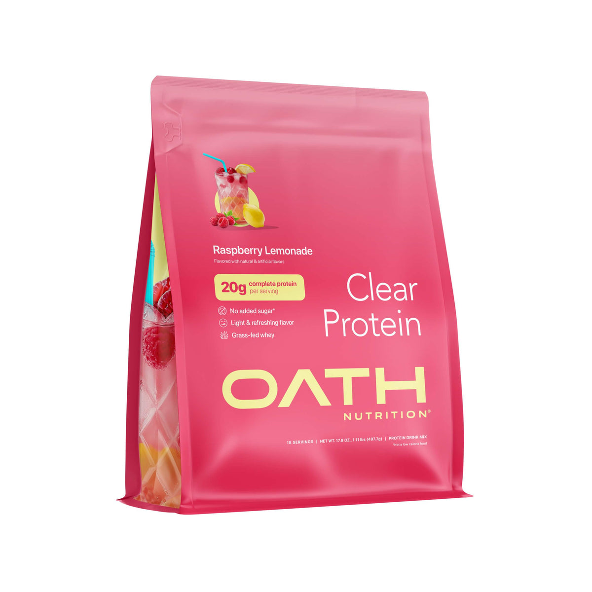 Oath Clear Whey Isolate Protein Powder - 20g Protein, No Added Sugar, Grass-Fed
