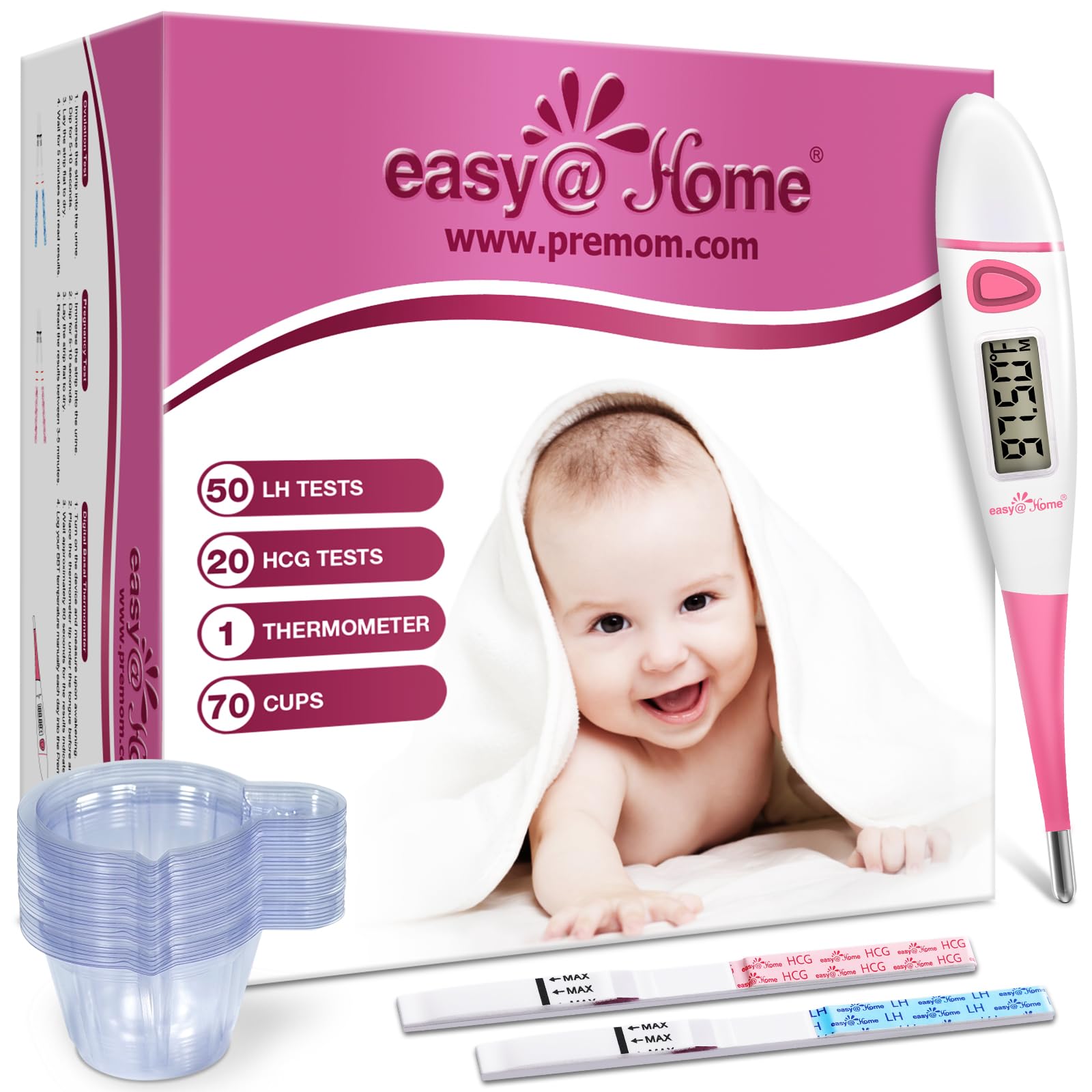 Easy@Home Ovulation & Pregnancy Test Strips Kit