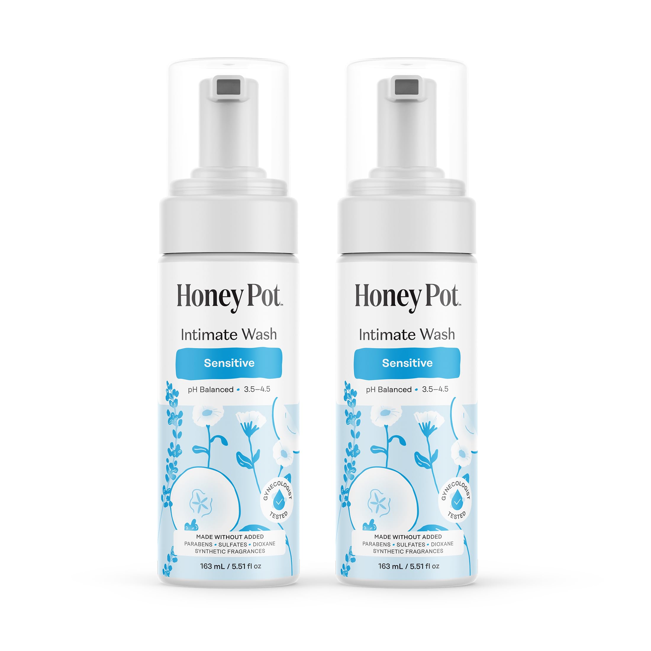 The Honey Pot Sensitive Feminine Wash - pH Balanced Plant-Based Cleanser