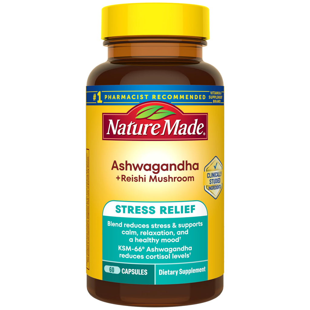 Nature Made Ashwagandha and Reishi Capsules | Calm Support


