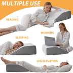 Bedluxe Leg Elevation Pillow Memory Foam Top for Leg Support

