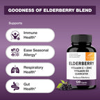 Elderberry Immune Support Capsules with Vitamin C and Zinc

