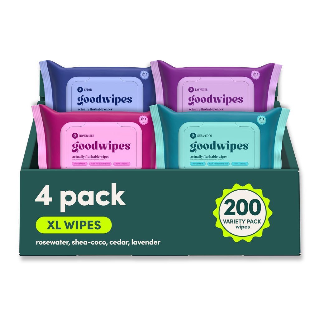 goodwipes Flushable Butt Wipes - Sewer & Septic Safe

