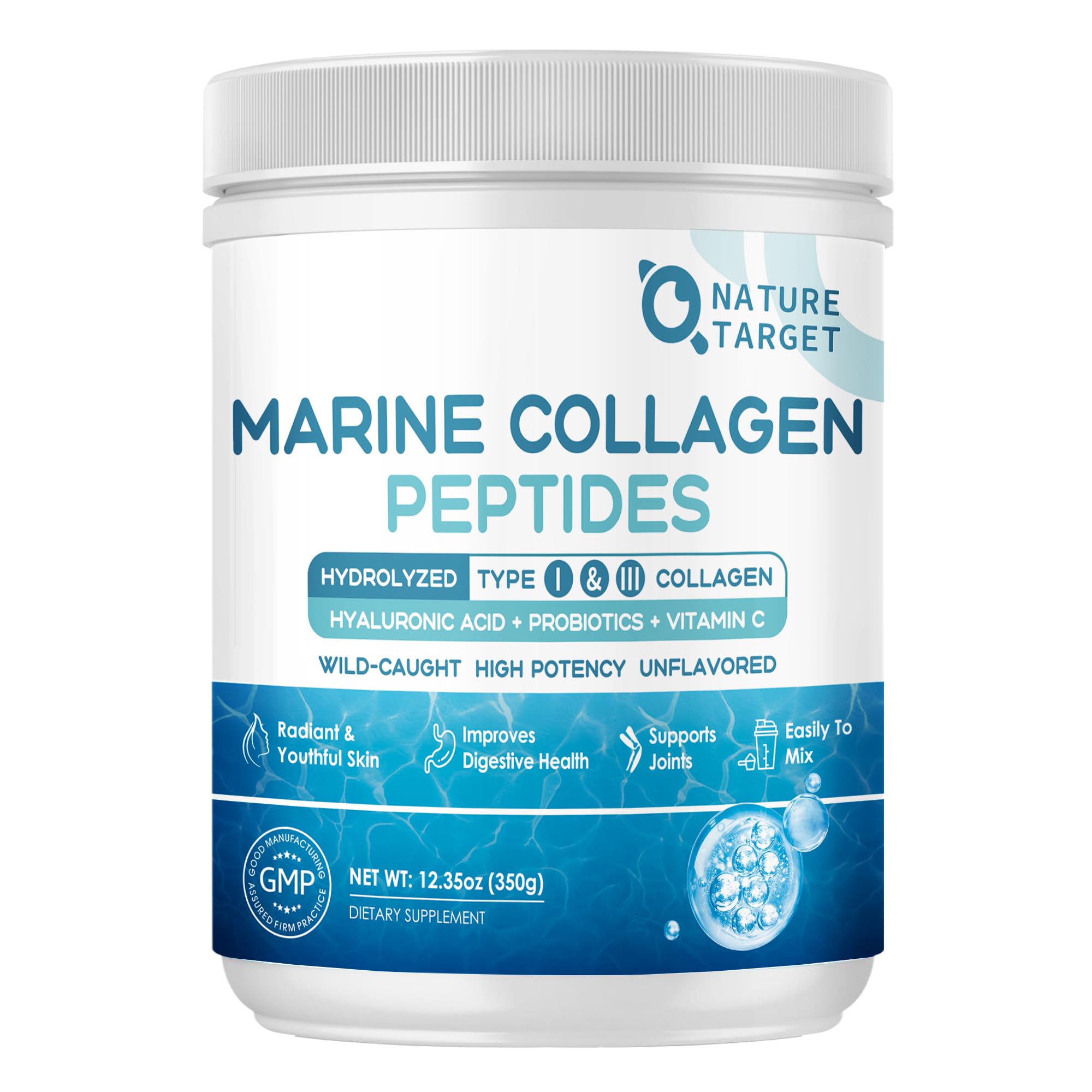 Nature Target Marine Collagen Peptides Powder - Skin Support

