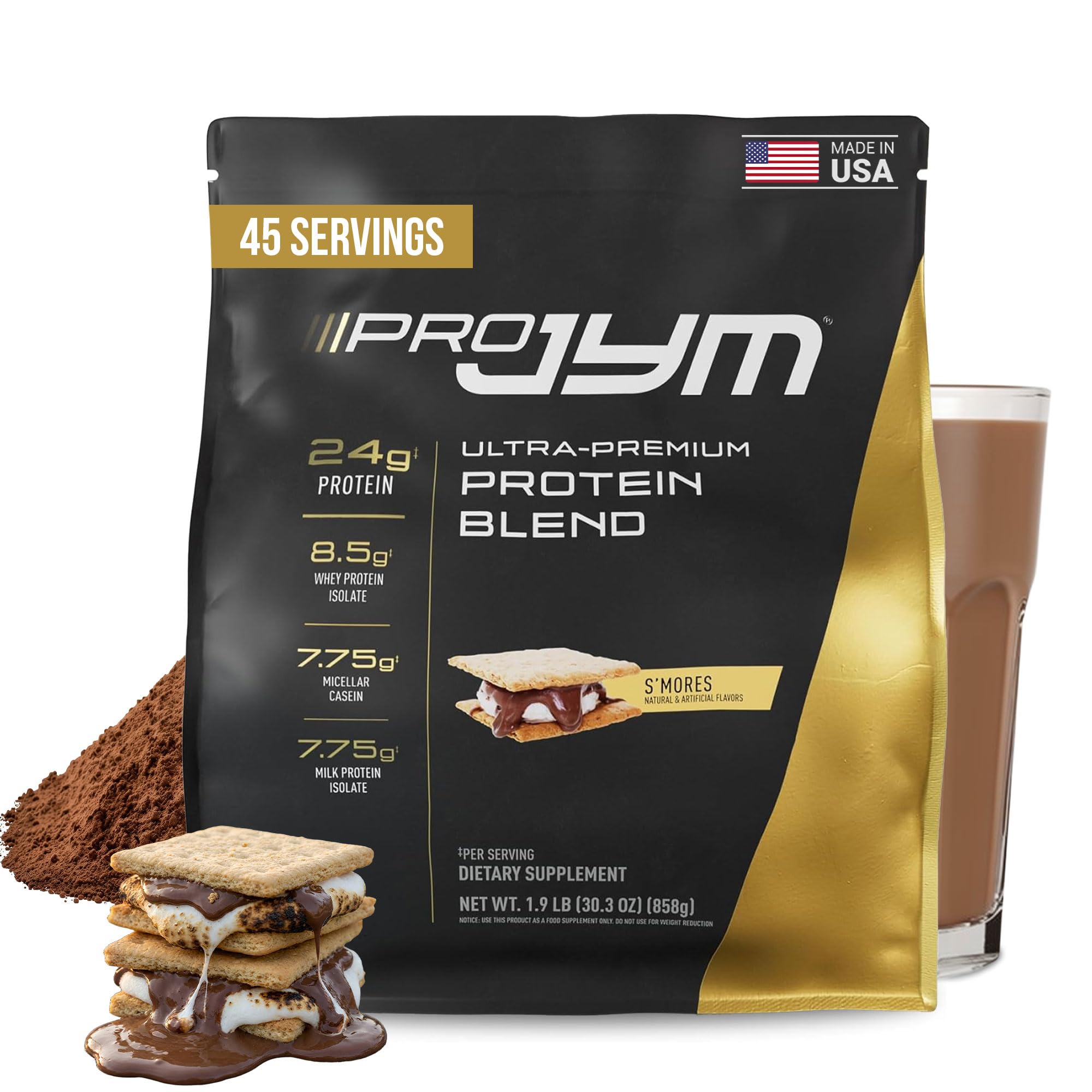 Pro JYM Protein Powder - Multi-Source Whey, Casein & Egg Protein Blend
