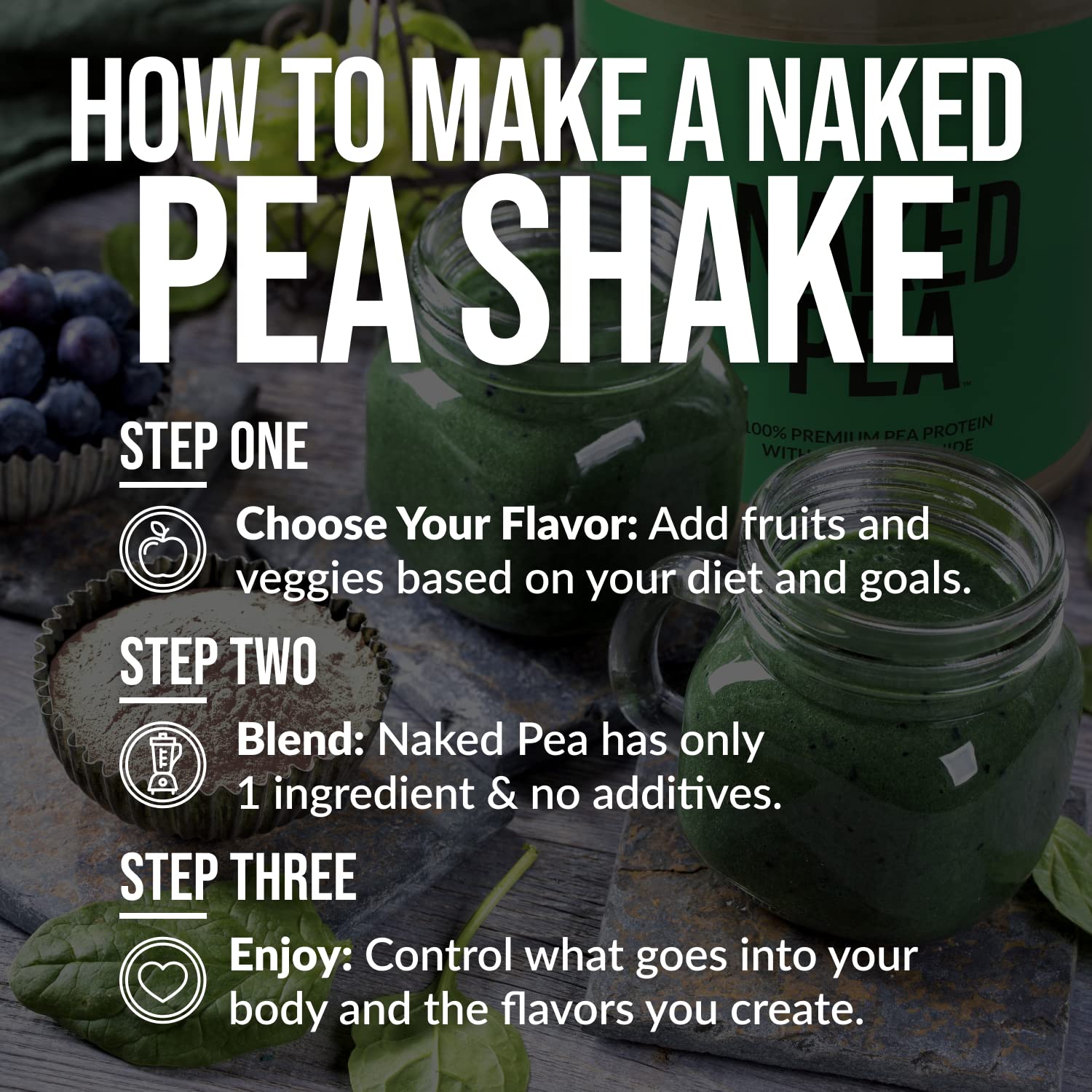 NAKED Pea Protein Powder - 100% Pea Protein Isolate


