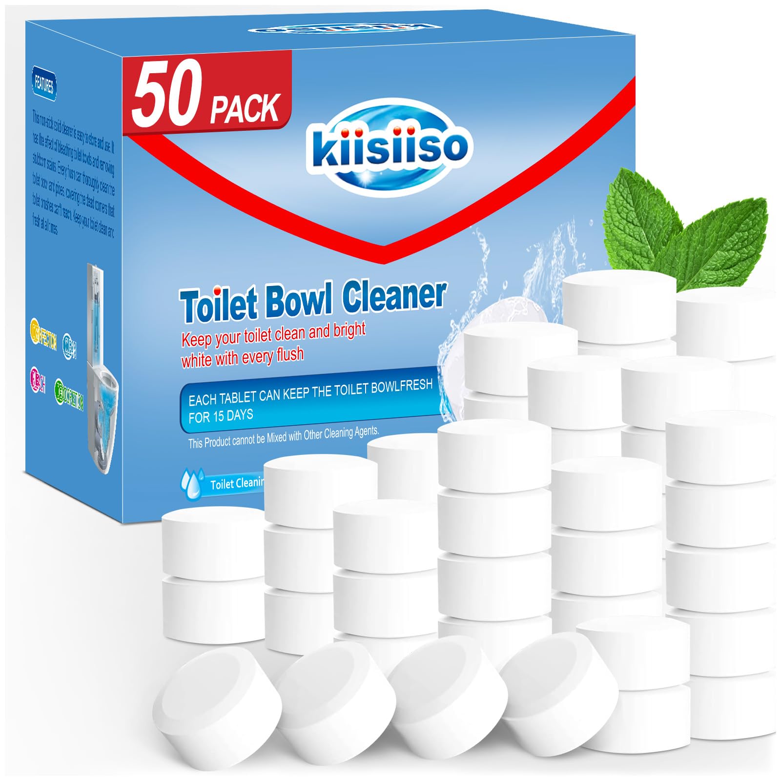 KIISIISO Toilet Bowl Cleaner Tablets for Tank Cleaning